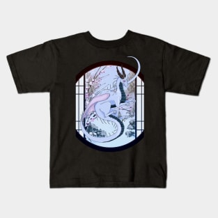 Blue Dragon With Background Kids T-Shirt